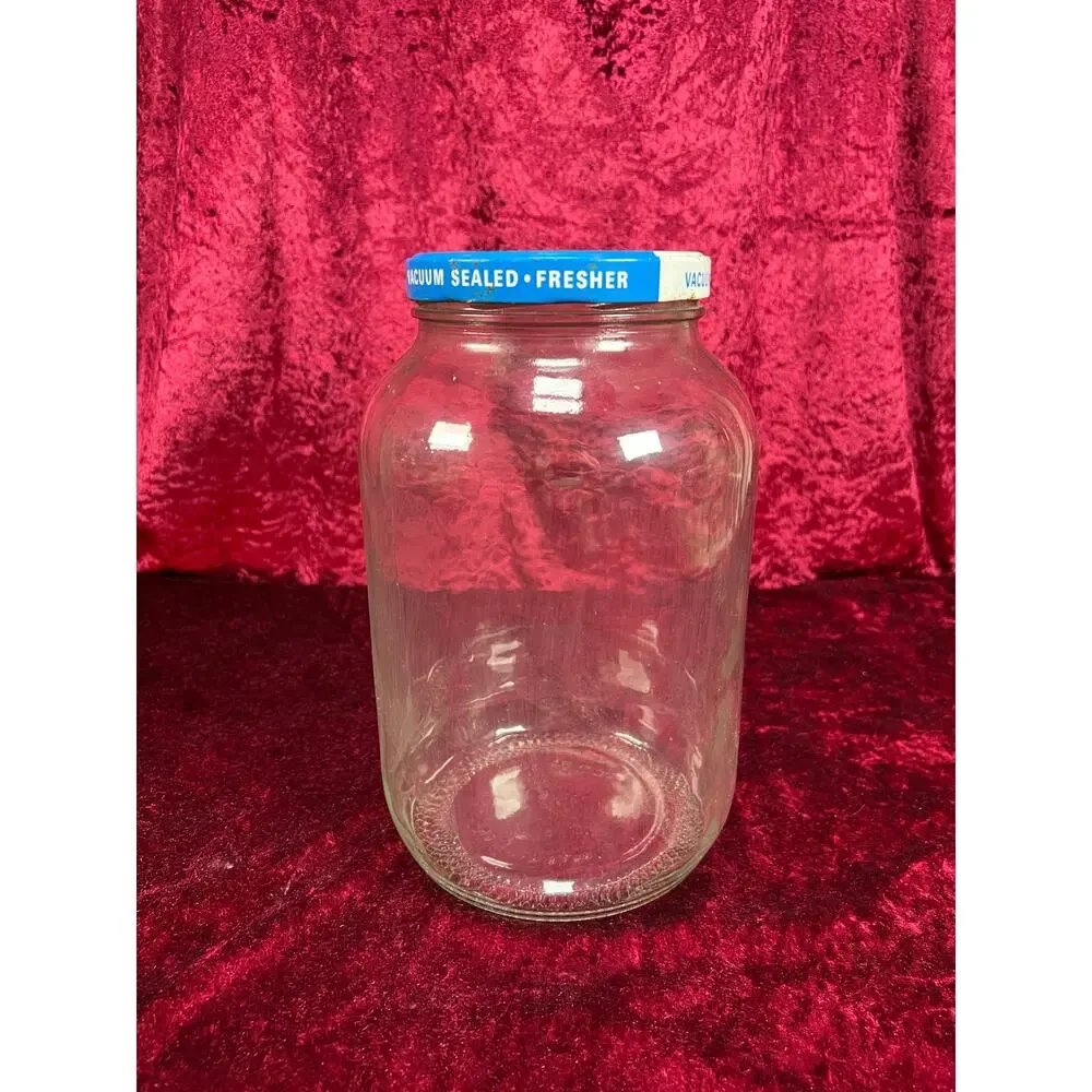 Vintage Glass Kitchen Storage Jar – Eggo Advertising Lid Mid Century Canister